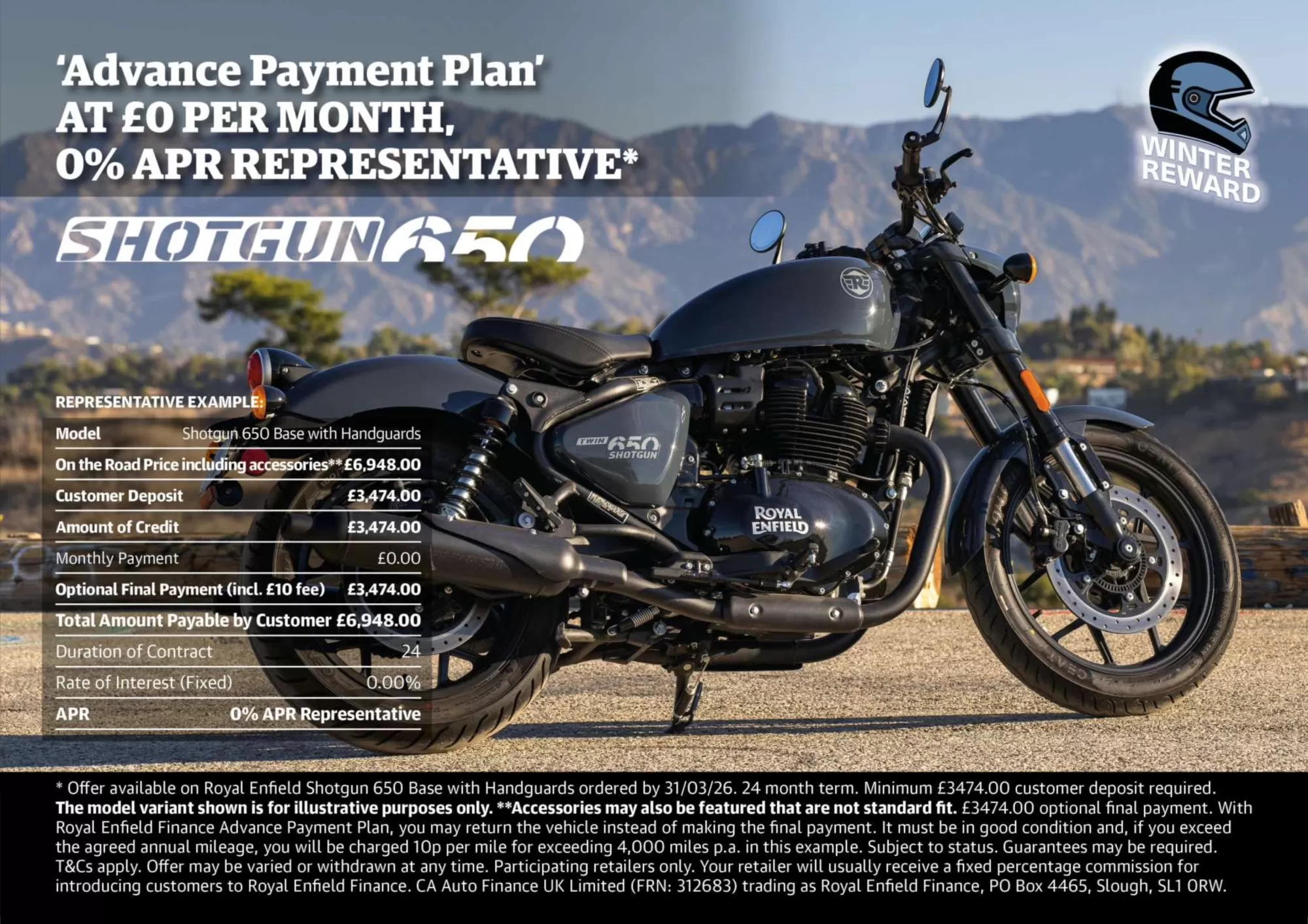 Shotgun 650 - APP 0% APR Available