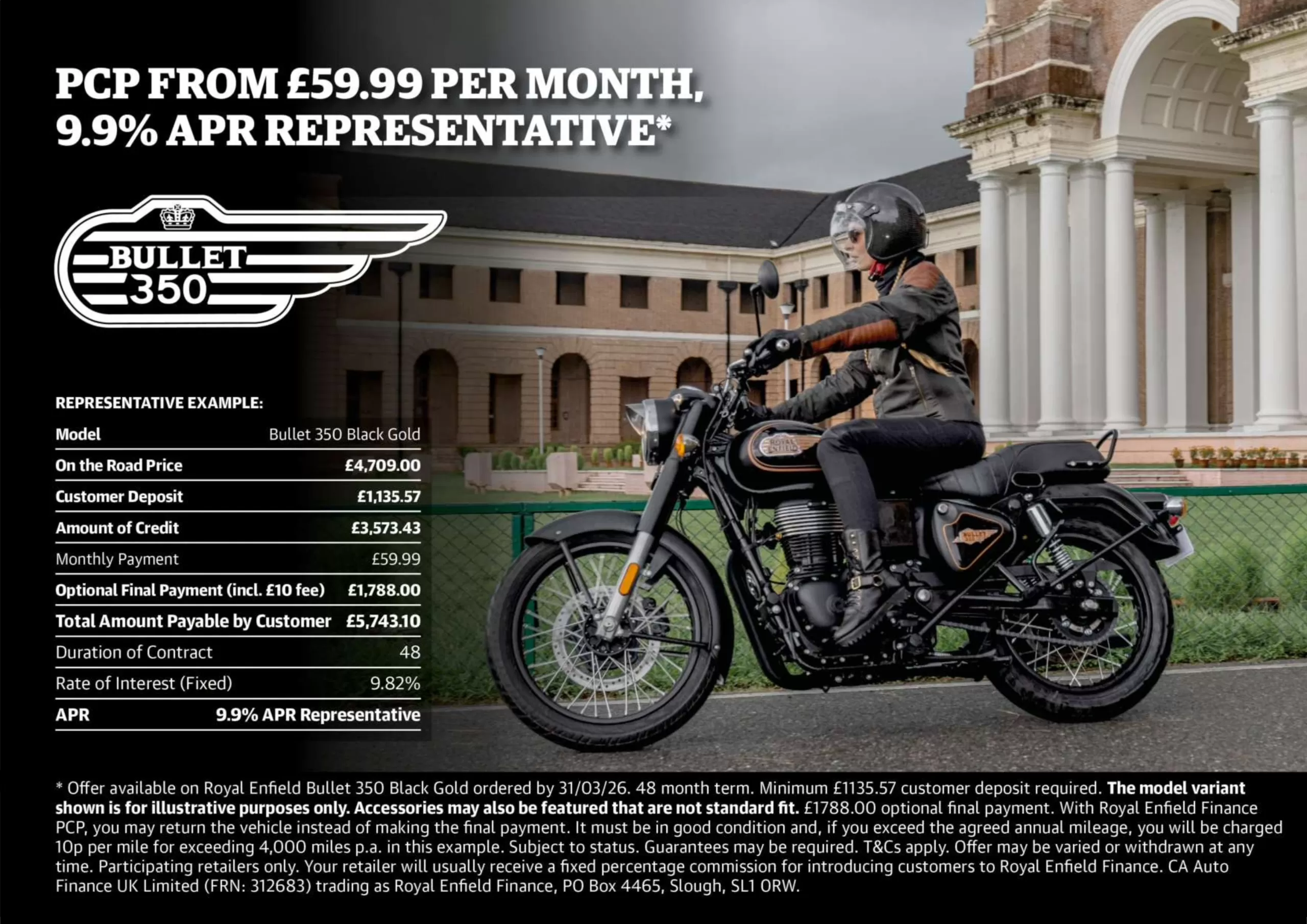 Bullet 350 - PCP From £59.99 Per Month, 9.9% APR*