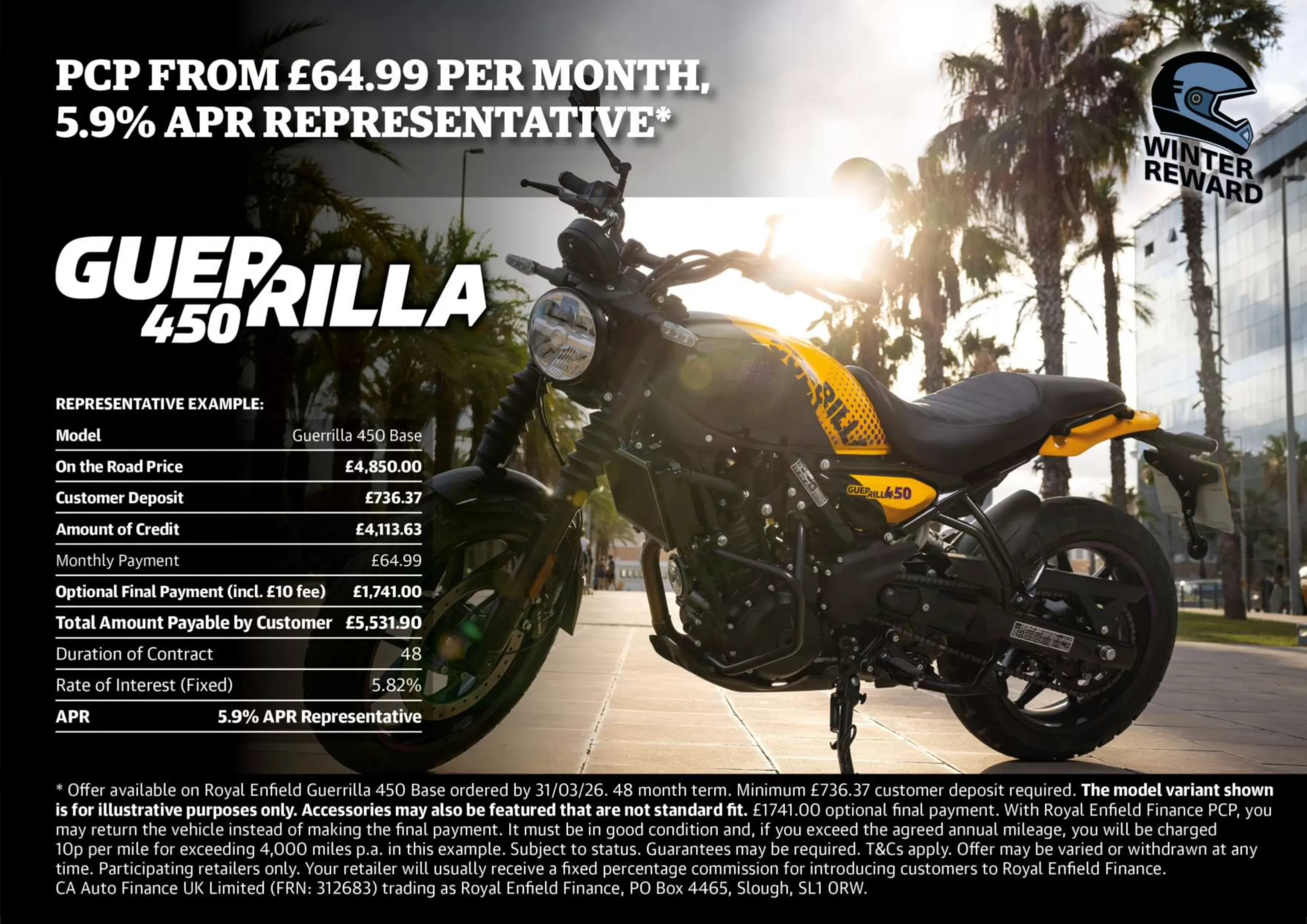Guerrilla 450 - PCP From £64.99 Per Month, 5.9% APR*